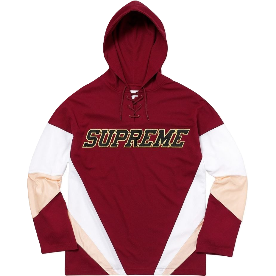 Supreme Hooded Hockey Jersey - Burgundy - Used