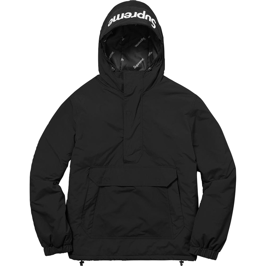 Supreme Hooded Logo Half Zip Pullover
