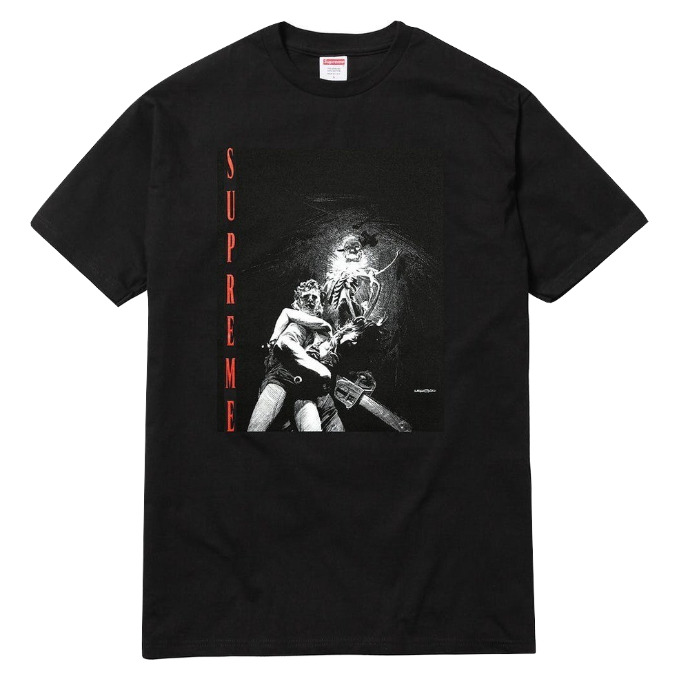 Supreme Horror Texas Chainsaw Tee Black -Consignment