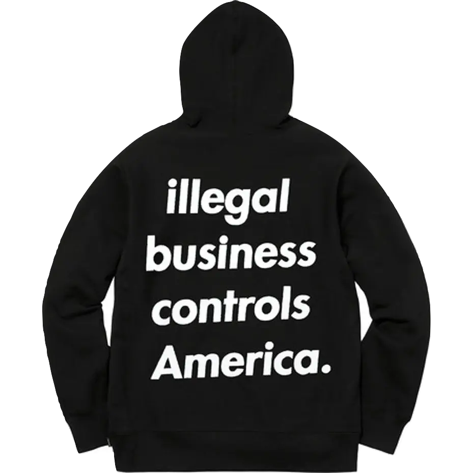 Supreme Illegal Business Hoodie - Black Supreme