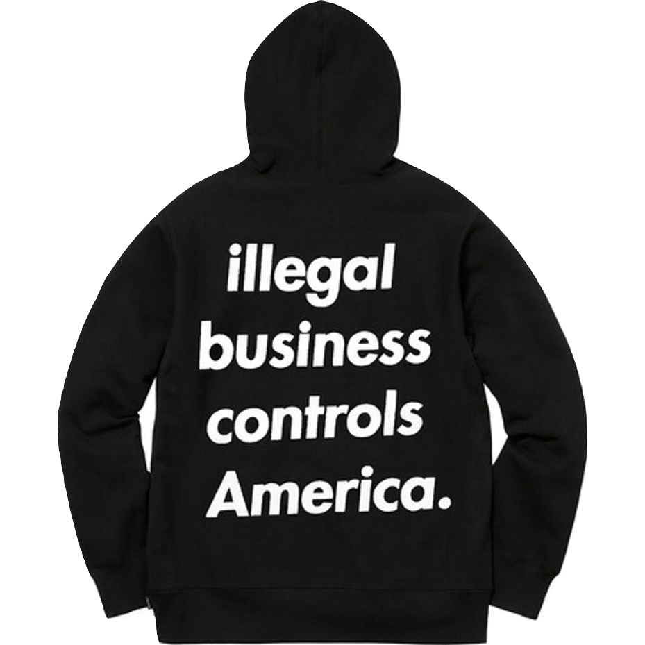 Supreme Illegal Business Hoodie - Black