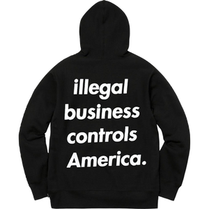 Supreme Illegal Business Hoodie - Black
