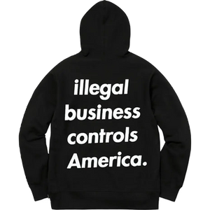 Supreme Illegal Business Hoodie - Black - Used Supreme