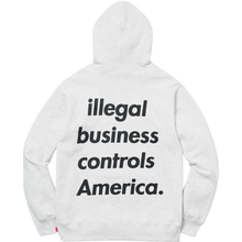 Supreme Illegal Business Hooded Sweatshirt - Gray