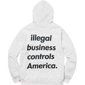 Supreme Illegal Business Hooded Sweatshirt - Gray