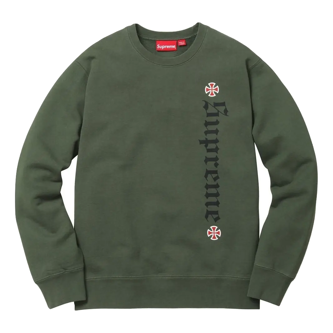 Supreme Independent Fuck the Rest Crewneck - Olive Green Supreme