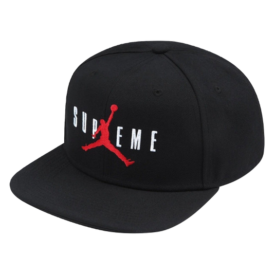 Supreme x Jordan 6 Panel Hat - Black