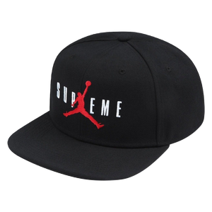 Supreme x Jordan 6 Panel Hat - Black
