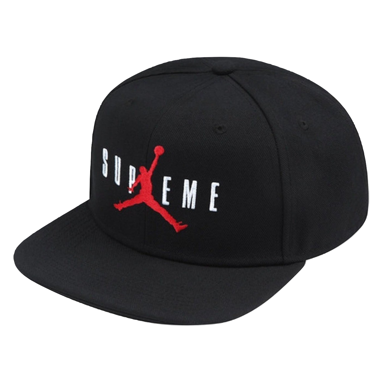 Supreme x Jordan 6 Panel Hat - Black