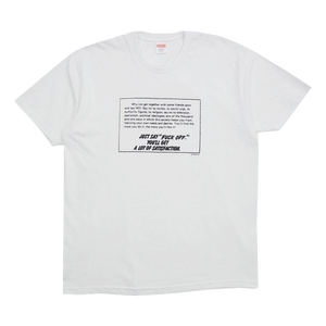Supreme Just Say No Tee - White