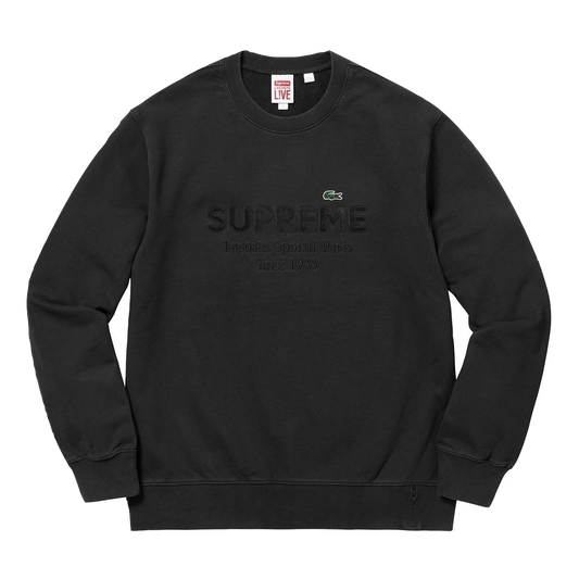 Supreme/Lacoste Crewneck Sweater SS18 - Black