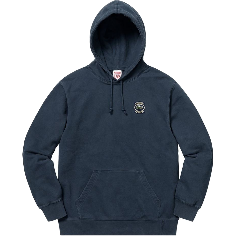 Supreme Lacoste Hooded Sweatshirt - Navy