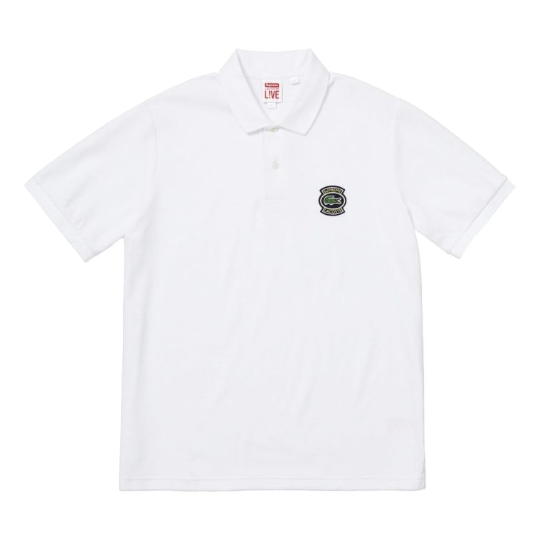Supreme Lacoste Velour Polo - White - Used Supreme