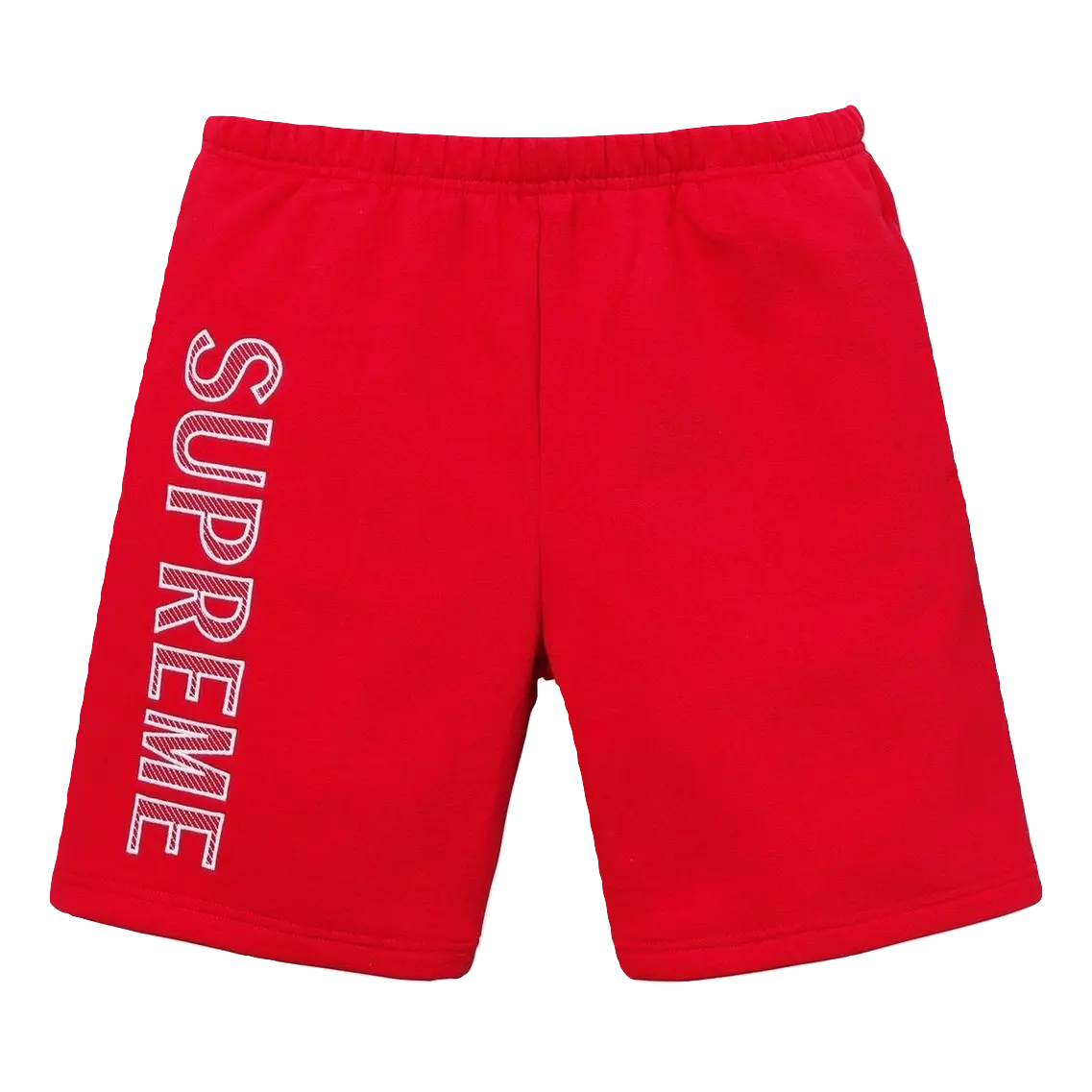 Supreme Leg Embroidery Sweat Short - Red Supreme