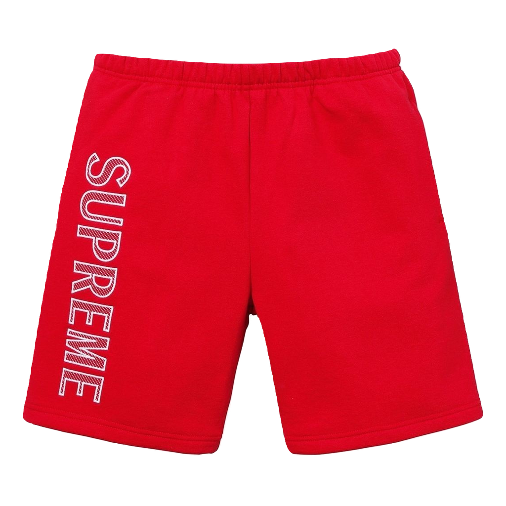 Supreme Leg Embroidery Sweat Short - Red