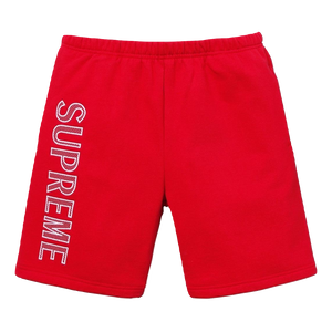 Supreme Leg Embroidery Sweat Short - Red