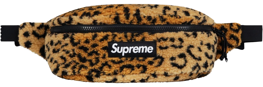 Supreme Leopard Fleece Waist Bag - Used