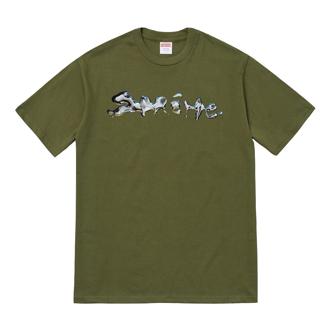 Supreme Liquid Tee - Olive - Used Supreme