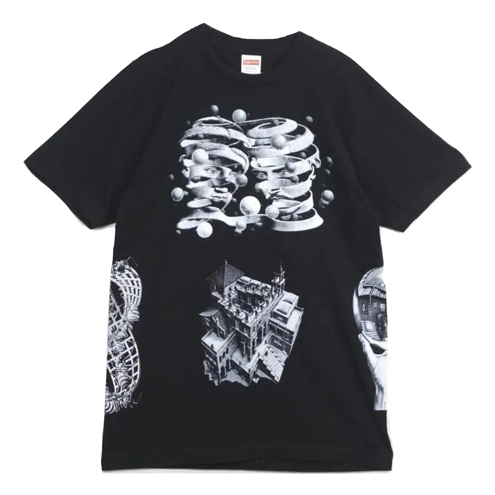 Supreme MC Escher Collage Tee - Black Supreme