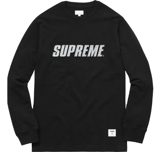 Supreme Reflective L/S Top - Black Supreme