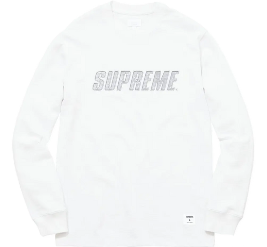 Supreme Reflective L/S Top - White Supreme