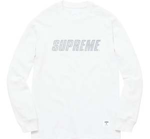 Supreme Reflective L/S Top - White