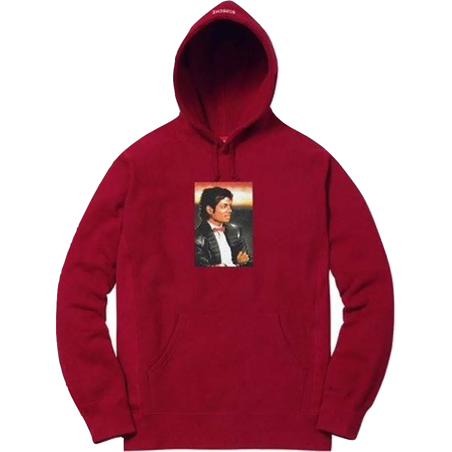 Supreme Michael Jackson Hooded Sweatshirt - Cardinal - Used Supreme