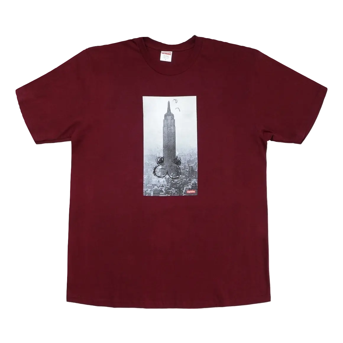 Supreme Mike Kelley The Empire State Building Tee - Burgundy Supreme