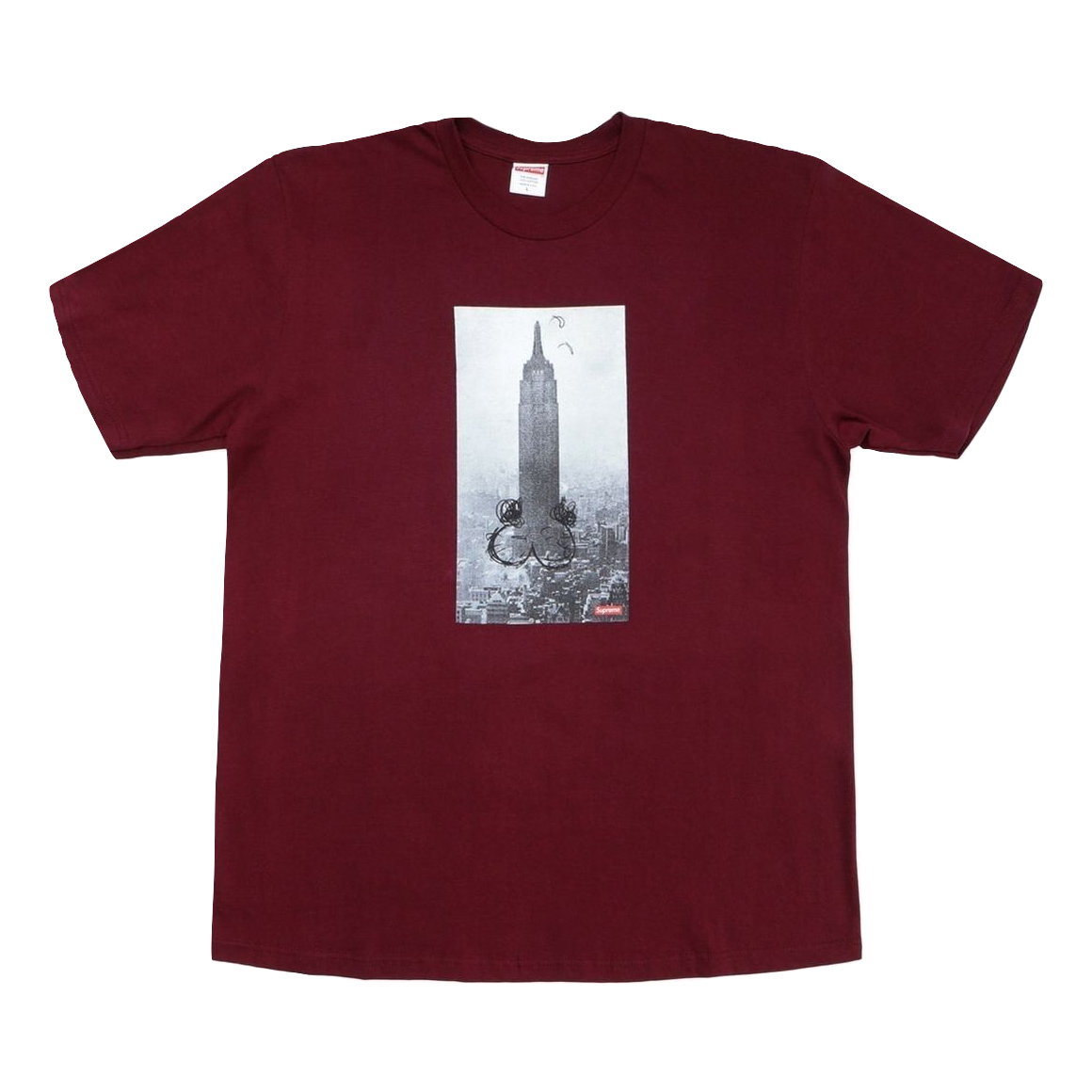 Supreme Mike Kelley The Empire State Building Tee - Burgundy