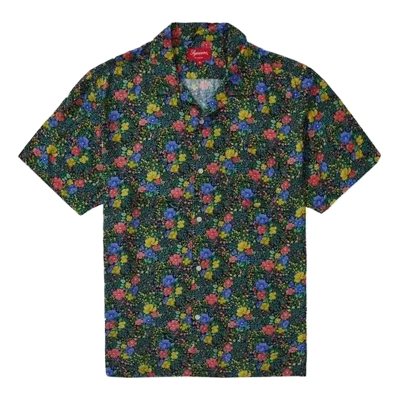 Supreme Mini Floral Rayon S/S Shirt - Black Supreme