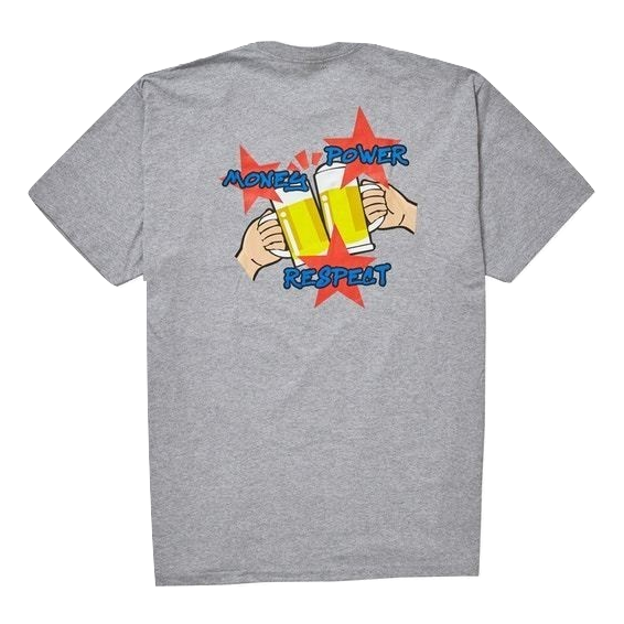 Supreme Money Power Respect Tee - Heather Grey Supreme