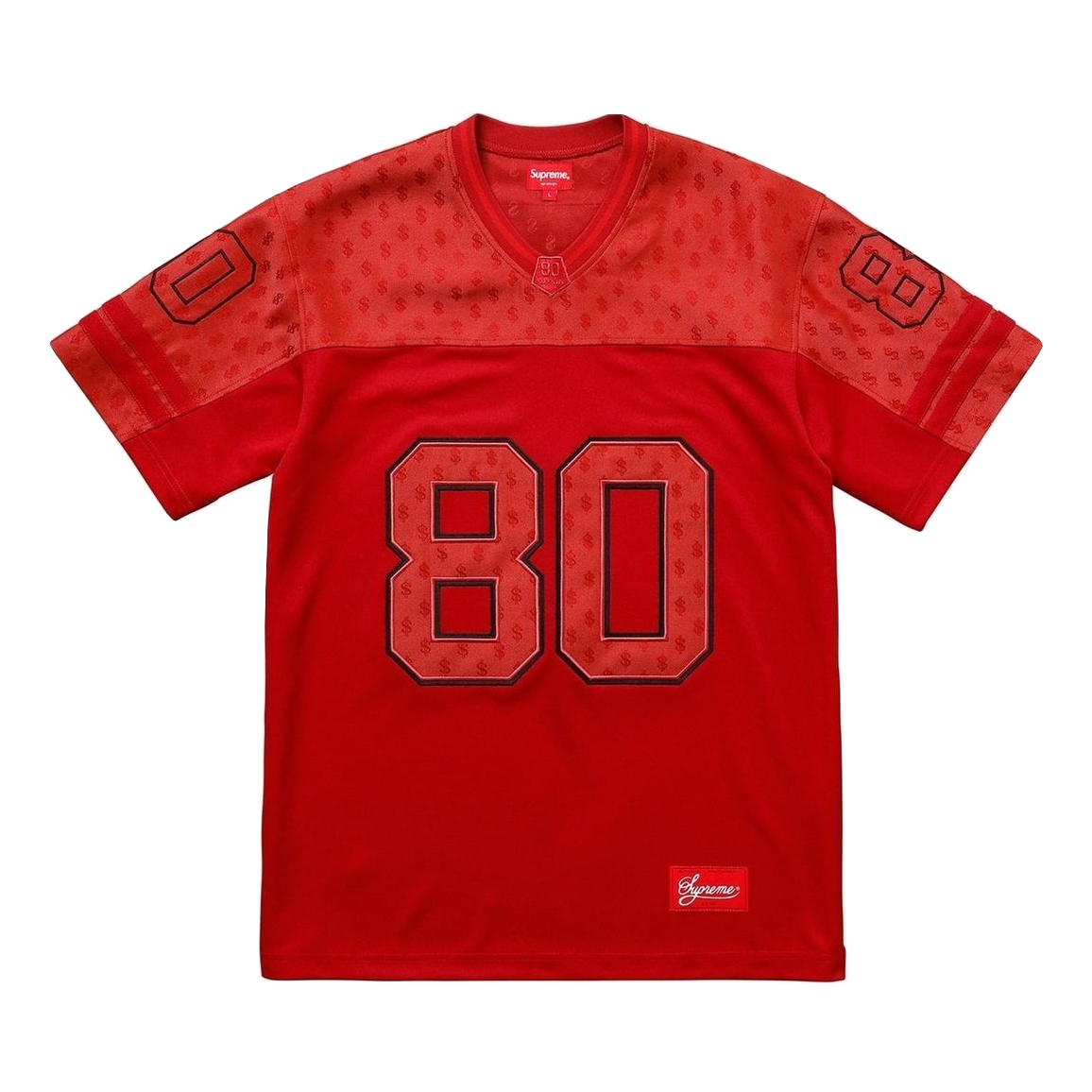 Supreme Monogram Football Jersey - Red