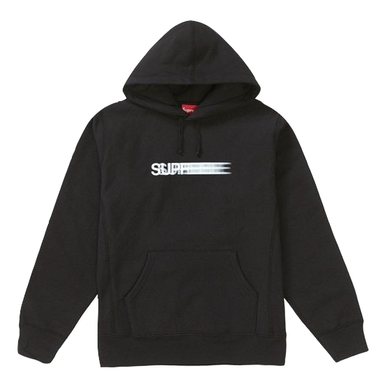 Supreme Motion Logo Hooded Sweatshirt - Black - Used