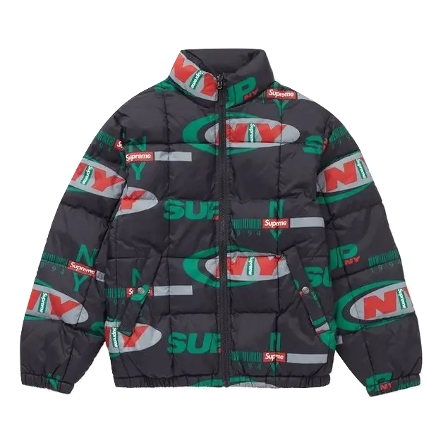 Supreme NY Reversible Puffy Jacket - Black - Used Supreme