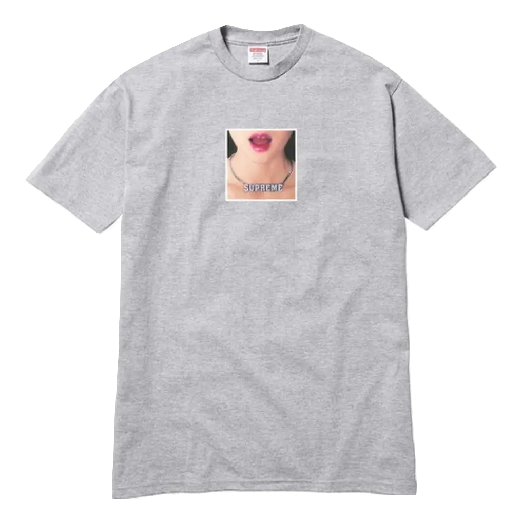 Supreme Necklace Tee - Heather Grey Supreme