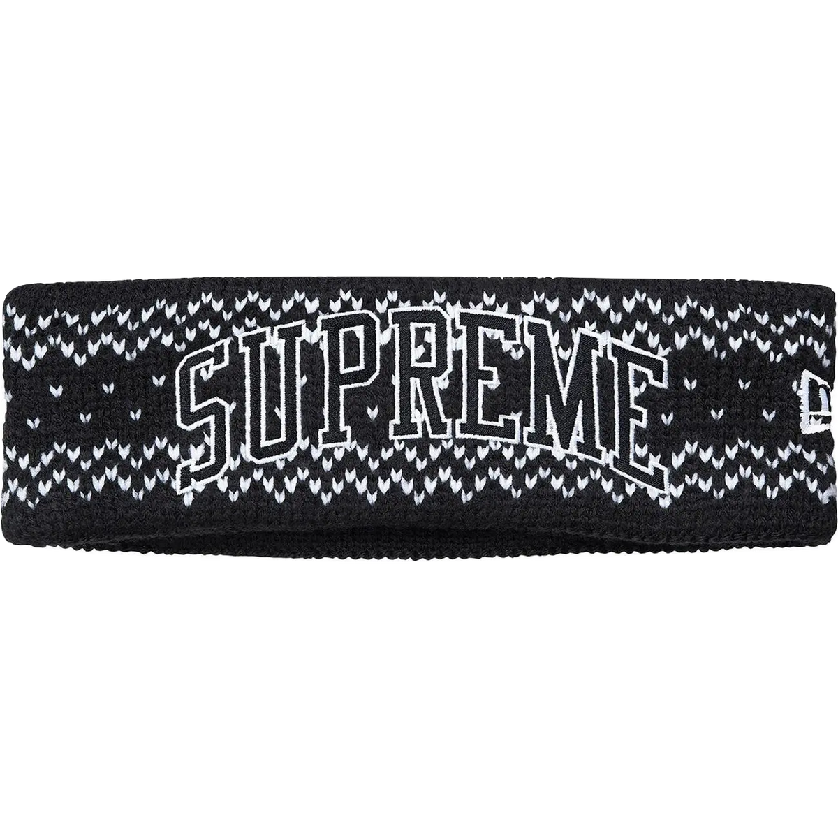 Supreme New Era Arc Logo Headband - Black Supreme