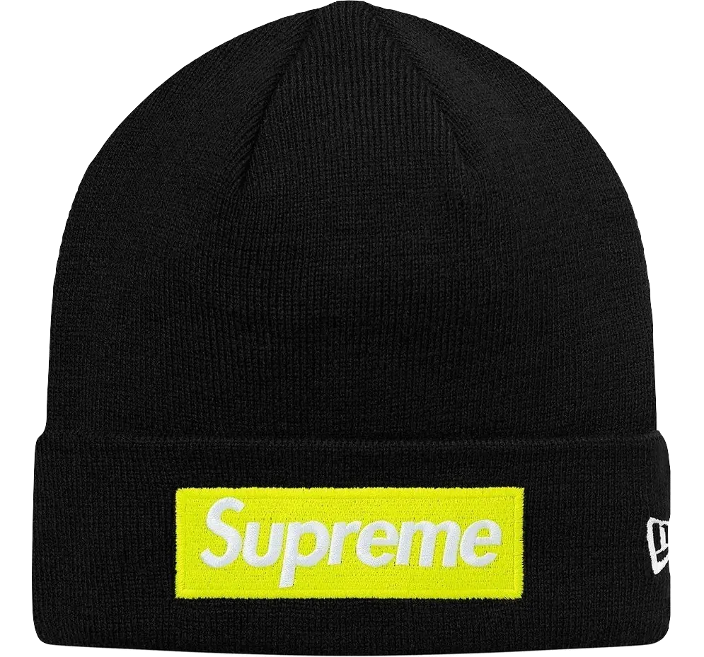 Supreme New Era Box Logo Beanie (FW17) Black - Used Supreme
