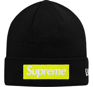 Supreme New Era Box Logo Beanie FW17 Black Grails SF
