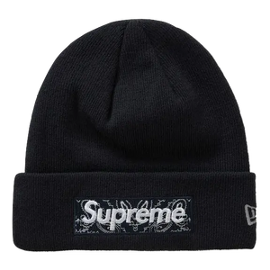 Supreme New Era Bandana Box Logo Beanie - Black Supreme