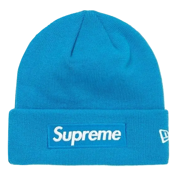 Supreme New Era Box Logo Beanie - Bright Royal Supreme