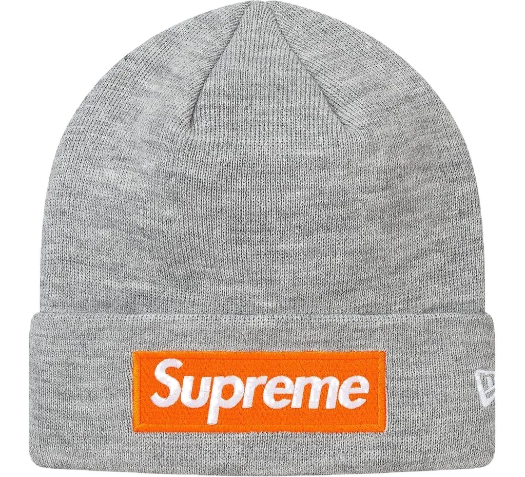 Supreme New Era Box Logo Beanie (FW17) Heather Grey Supreme