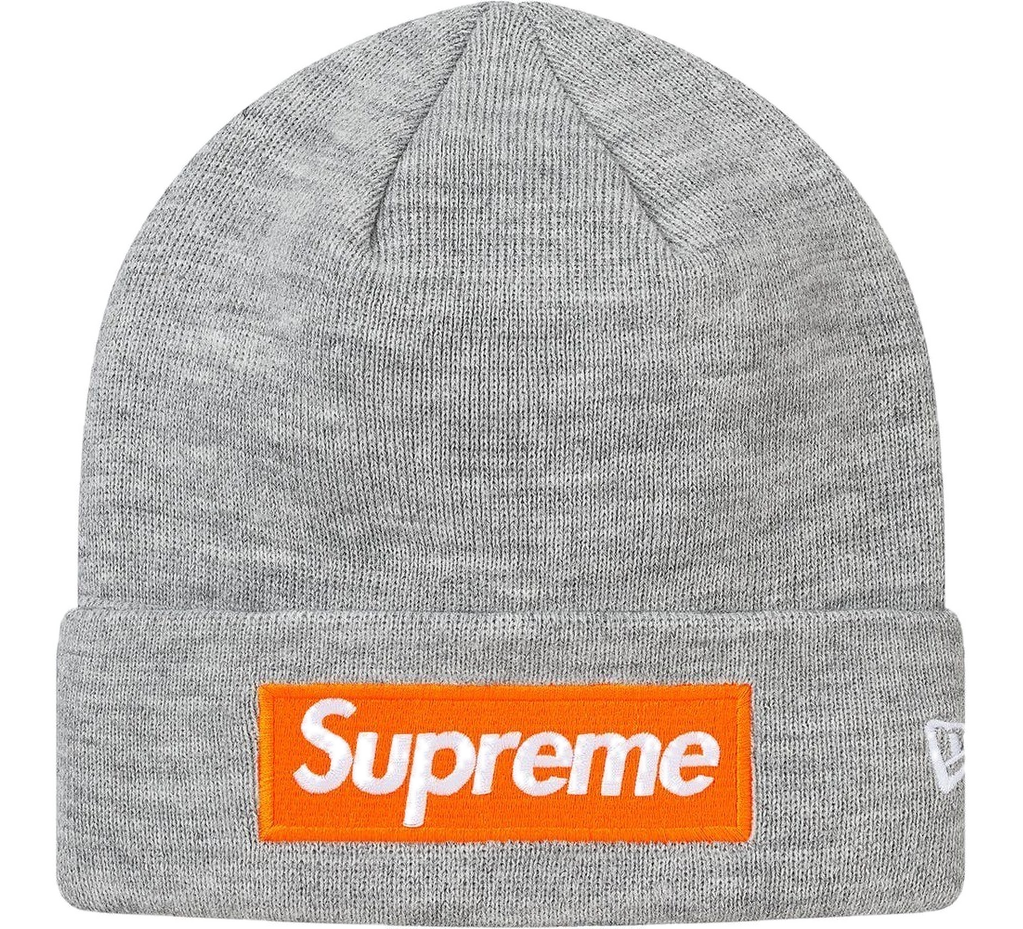 Supreme New Era Box Logo Beanie (FW17) Heather Grey