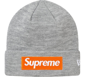 Supreme New Era Box Logo Beanie (FW17) Heather Grey
