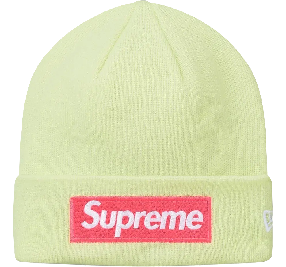 Supreme New Era Box Logo Beanie (FW17) Pale Lime Supreme