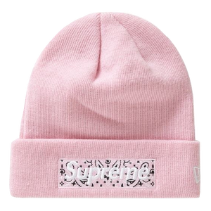 Supreme New Era Box Logo Bandana Beanie - Pink