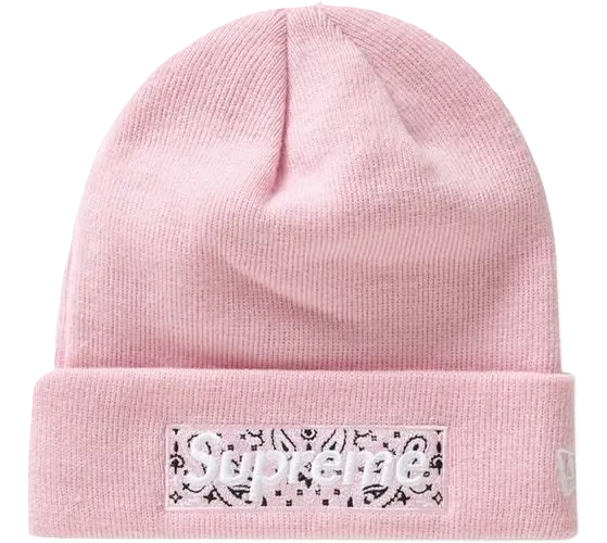 Supreme New Era Box Logo Beanie (FW19) - Pink Supreme