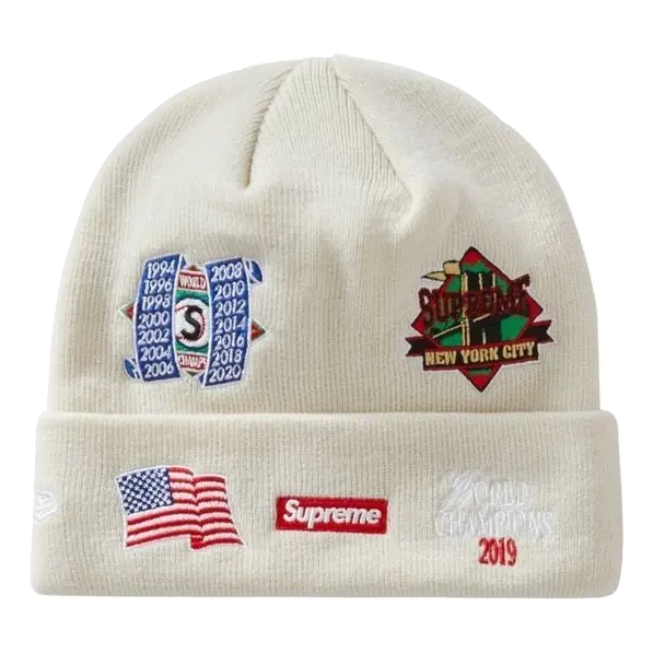 Supreme New Era Championship Beanie - Natural Supreme