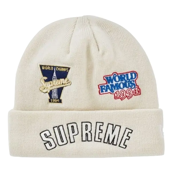 Supreme New Era Championship Beanie - Natural Supreme