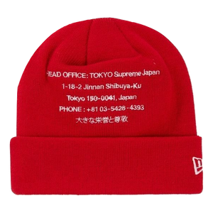 Supreme New Era HQ Beanie - Red Supreme
