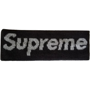 Supreme New Era Reflective Logo Headband FW16 Black Grails SF